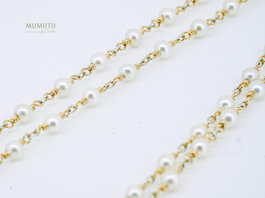 18K金 小米珠手工项链 （日本制） 商品图0