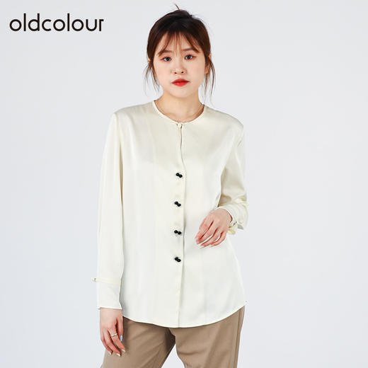oldcolour2022秋商场同款圆领气质衬衫外套O31013113 商品图1