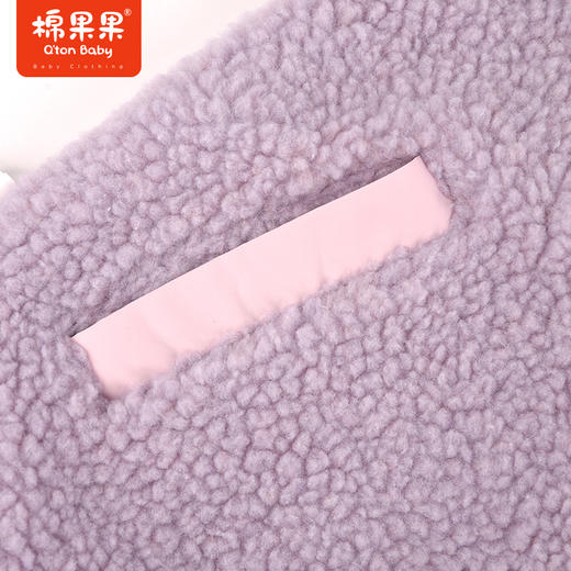 棉果果秋季新品女童羊羔绒+纯棉内里百搭马夹M322171423422 商品图4