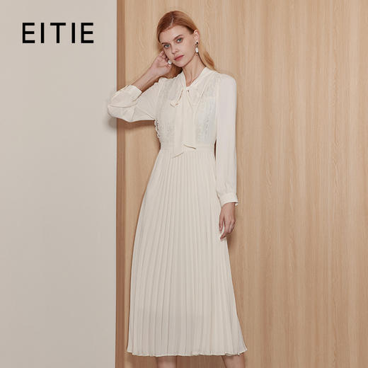 EITIE爱特爱秋季新款长袖优雅显瘦连衣裙7107804 商品图0