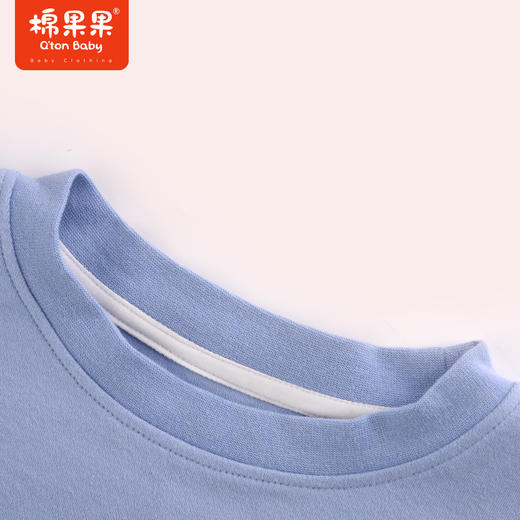 棉果果秋季新品男童磨毛棉毛有机棉纱5A中小童90-130码抗菌运动套装M311302223506 商品图3
