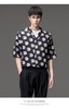 PINLI品立新款潮牌宽松印花短袖衬衫男士夏季衬衣B212613375 商品缩略图0