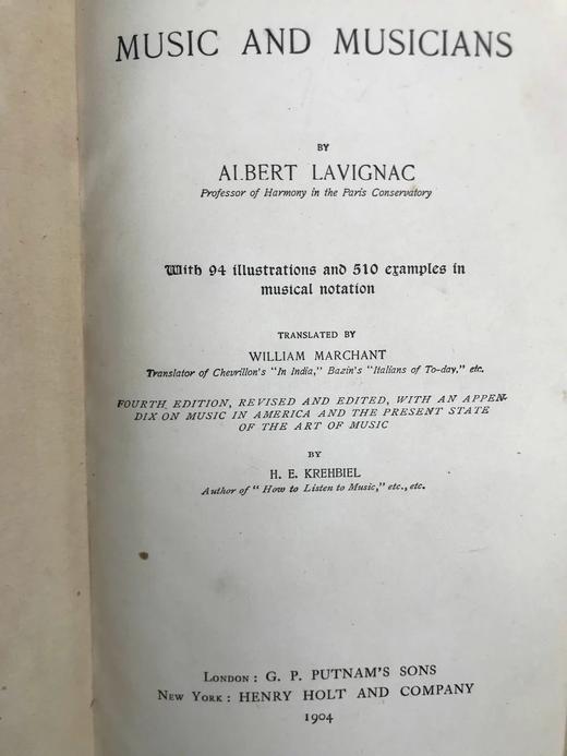 1904年 音乐与音乐家们 94幅插图 漆布精装32开 商品图2