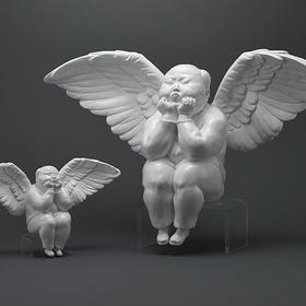 稀奇艺术设计师版雕塑瞿广慈《天使》现代中式天使造型摆件