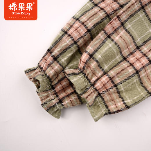 棉果果秋季新品女童格子梭织洋气公主风大翻领连衣裙裙子M322700223437 商品图4