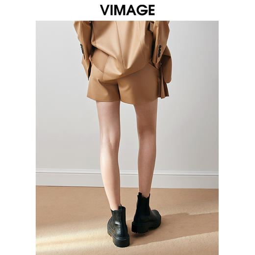 VIMAGE纬漫纪秋季新款时尚纯色百搭显瘦半身裤裙V2006607 商品图4