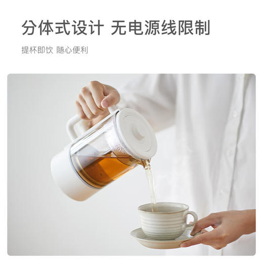 欧莱克（olayks） 煮茶器 喷淋式黑茶白茶煮茶壶家用自动蒸汽养生壶办公室小型 陶白 商品图5