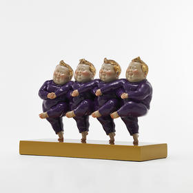 稀奇艺术玻璃钢幽默桌面雕塑瞿广慈《天鹅湖Ⅱ》桌面摆件