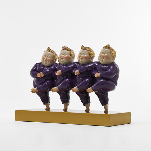 稀奇艺术玻璃钢幽默桌面雕塑瞿广慈《天鹅湖Ⅱ》桌面摆件 商品图0