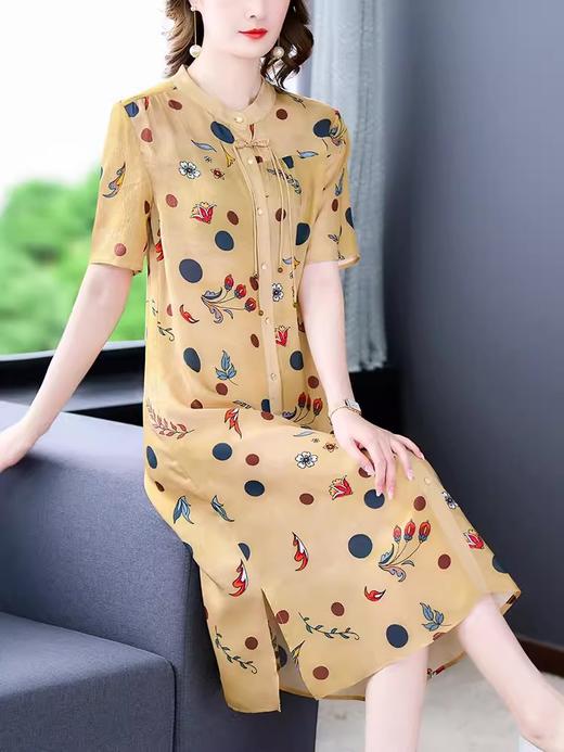 TJB9395波点连衣裙女夏2023新款大牌中年妈妈气质减龄 商品图3