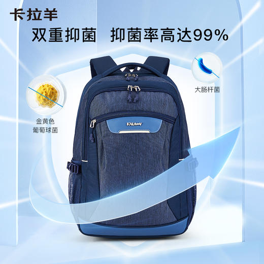 卡拉羊休闲双肩书包大容量护脊背包半城烟沙女男双肩包CX5477+CX5478+CX5461 商品图4