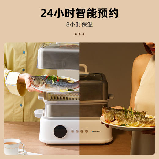 蓝宝不锈钢电蒸锅蒸炖锅多功能家用隔水炖盅全自动预约蒸汽锅 心选到家 商品图3