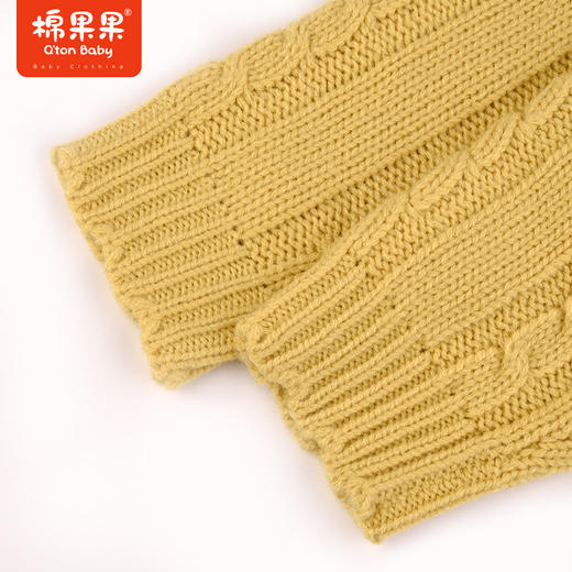 棉果果秋季新品女童棉线衣毛衣百搭洋气吸睛对开毛衫M322161523431 商品图4