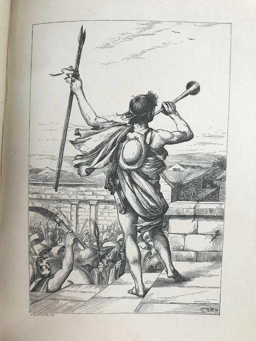 1887年 麦考莱勋爵《古罗马谣曲集》 41幅精美插图 漆布精装32开 商品图13