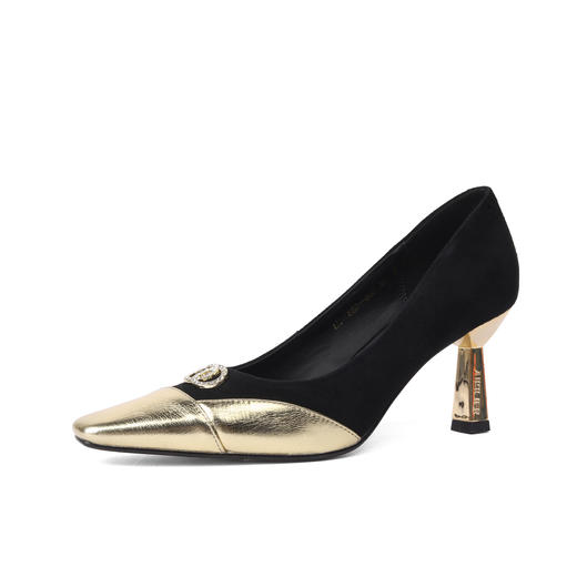 秋季新款，时尚个性撞色小香风高跟单鞋HCY-3667 商品图11