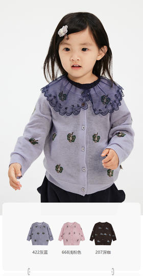 jnby  23年秋款  轻薄亲肤短款开襟毛衫  YN7310710