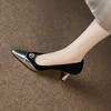 秋季新款，时尚个性撞色小香风高跟单鞋HCY-3667 商品缩略图7