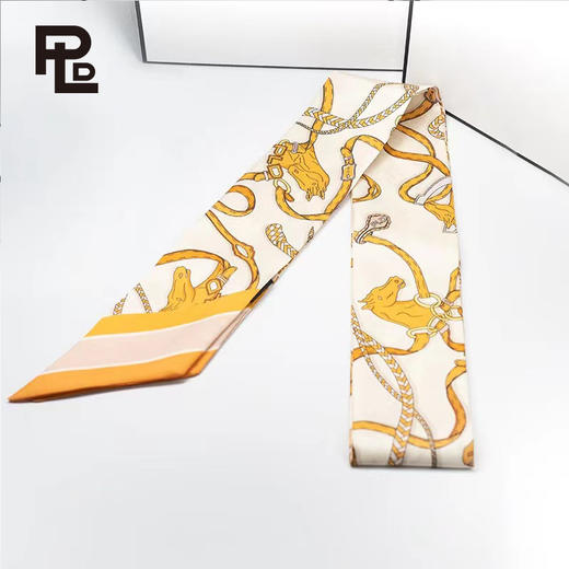 保兰德PLD东方雅奢桑蚕丝巾14姆米真丝斜纹八马头纹元素双面缝合 商品图2