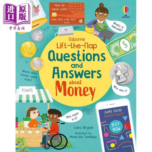 【中商原版】Lift-the-flap Questions and Answers about Money 尤斯伯恩翻翻学 钱的科普 儿童绘本纸板书 英文原版 进口图书 商品图0