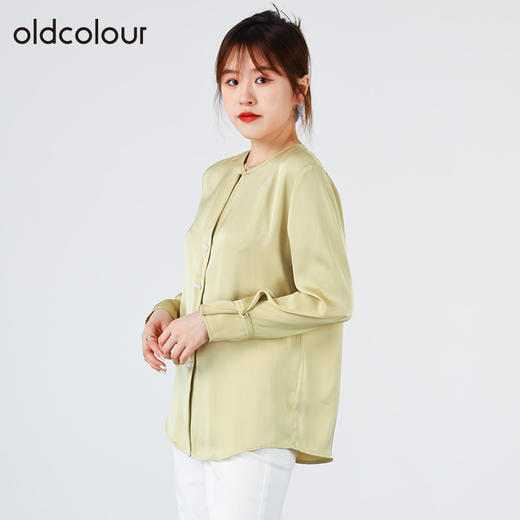 oldcolour2022秋商场同款圆领气质衬衫外套O31013113 商品图2