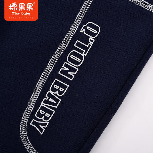 棉果果秋季新品男童大毛圈撞色运动舒适休闲针织长裤M312200223486 商品图2