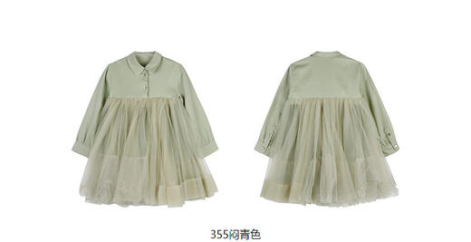 jnby 23年秋款  长袖翻领网纱连衣裙 1N7G11140 商品图5