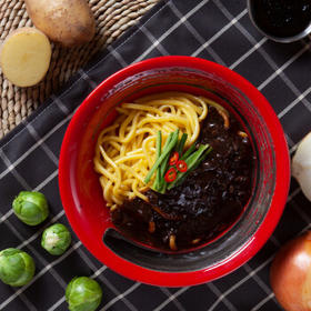 圃美多韩式炸酱面2人份 664.6g/袋 儿童早餐方便面速食