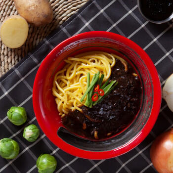 圃美多韩式炸酱面2人份 664.6g/袋 儿童早餐方便面速食 商品图0