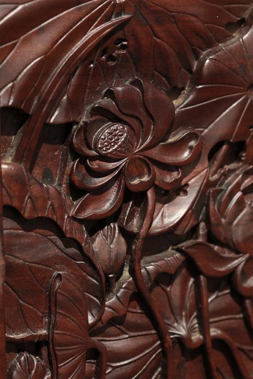 荷蟹图1°明式简座插屏 商品图4