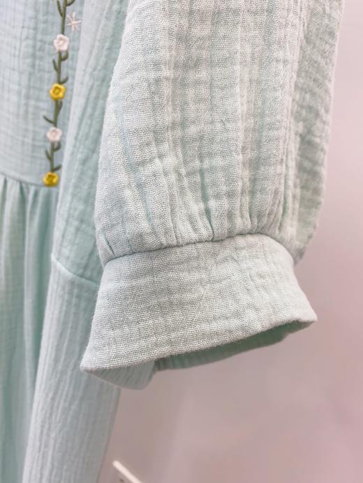 清仓！松植屋荷叶领绣花短袖睡裙全棉双层绉绉纱睡衣家居服、清仓不退换，介意者勿怕！ 商品图9