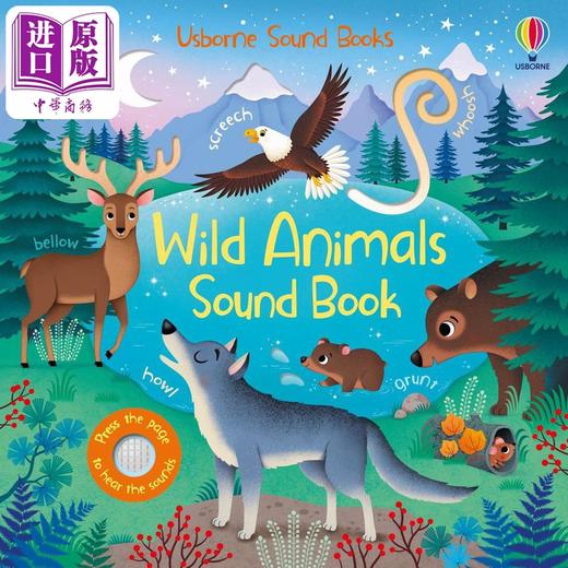 【中商原版】发声书:野生动物Wild Animals Sound Book英文原版 儿童纸板书 科学自然绘本动物知识图画书精品发声书亲子童书 商品图0