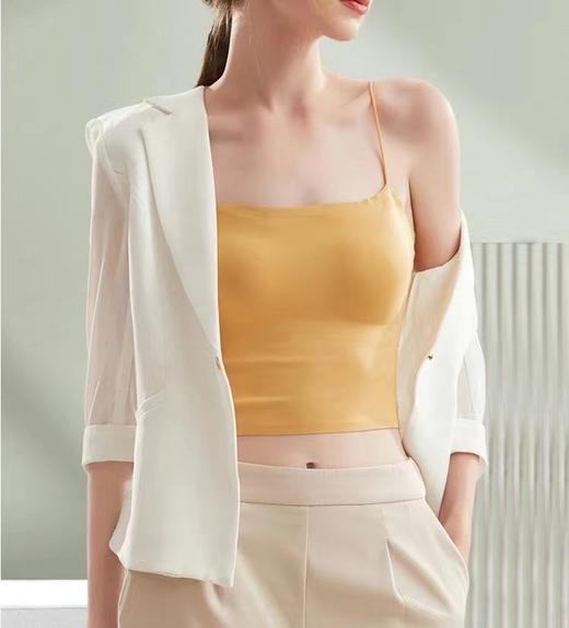 老米优品/ 软糯轻薄面膜吊带《冰丝无痕一体杯吊带衫》轻柔弹力，排汗透气，夏天的大爱！DD230721A H3015 商品图0