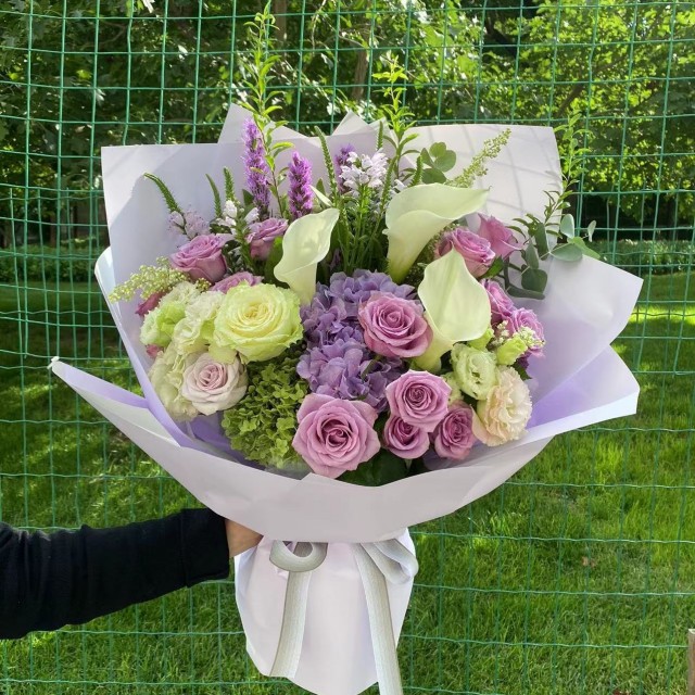 紫色系混搭花束