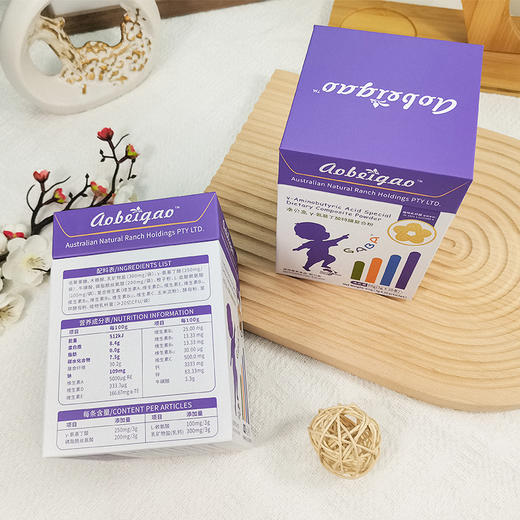 ⁵【深睡小紫盒】深睡眠+专注力+长高素  每袋含γ-氨基丁酸250mg+赖氨酸100mg+磷脂酰丝氨酸200mg+乳钙300mg 1盒20条，YY05-QTT-ZY 商品图2