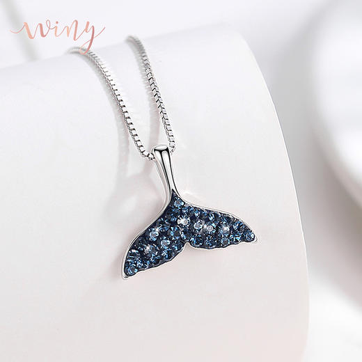 Winy925纯银鱼尾项链送女友闺蜜节日生日礼物 商品图1