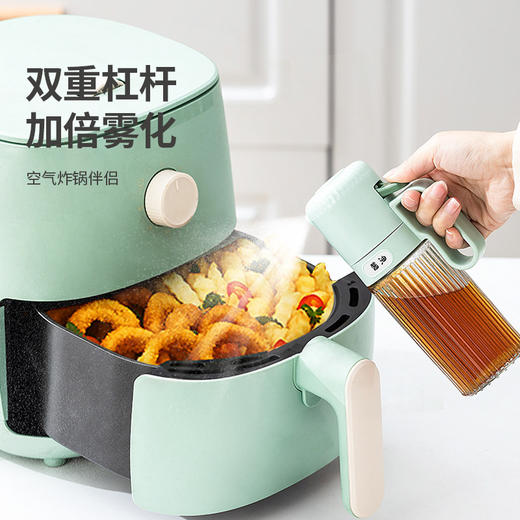 【玻璃喷油壶】家用厨房空气炸锅喷油瓶喷 雾化雾状食用油加厚喷壶油罐 雾化均匀照顾到方方面面  防刮油设计干净省心 定量按压健康安心 商品图1