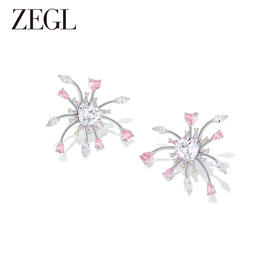 ZEGL设计师甜蜜梦境系列花火耳环女小众设计感高级耳钉银针耳饰品