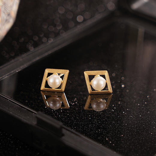 子佩集S925银珍珠耳钉【XXEH078】镀金2307 商品图0