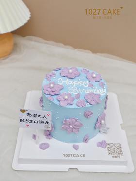1027CAKE | 简约 ins风  网红刮刀花 紫色系