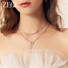 ZEGL设计师春日黎明系列双层叠戴流苏项链女轻奢小众锁骨链配饰品 商品缩略图6