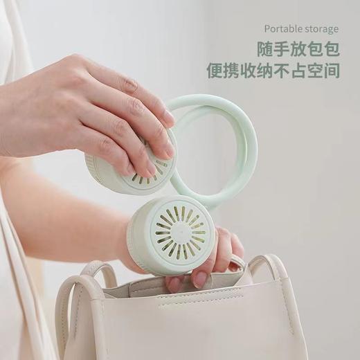 【无叶凉风挂脖风扇】2024新款折叠挂脖风扇懒人静音 便携式数显迷你折叠小风扇 商品图3