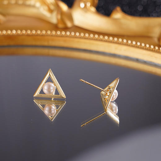 子佩集S925银珍珠耳钉【XXEH076】镀金2307 商品图1