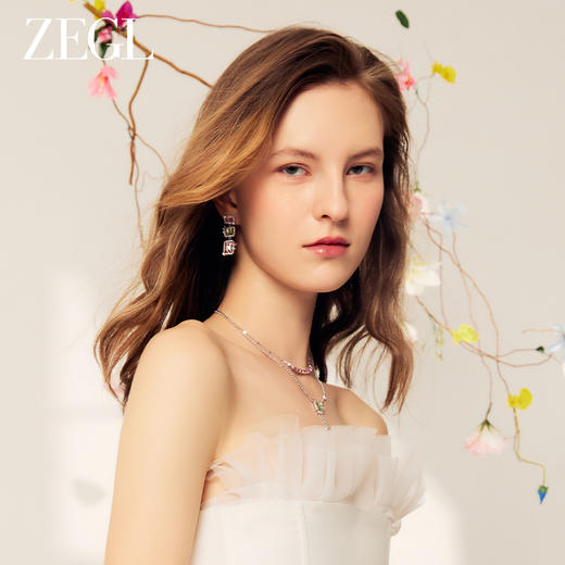 ZEGL设计师春日黎明系列双层叠戴流苏项链女轻奢小众锁骨链配饰品 商品图3