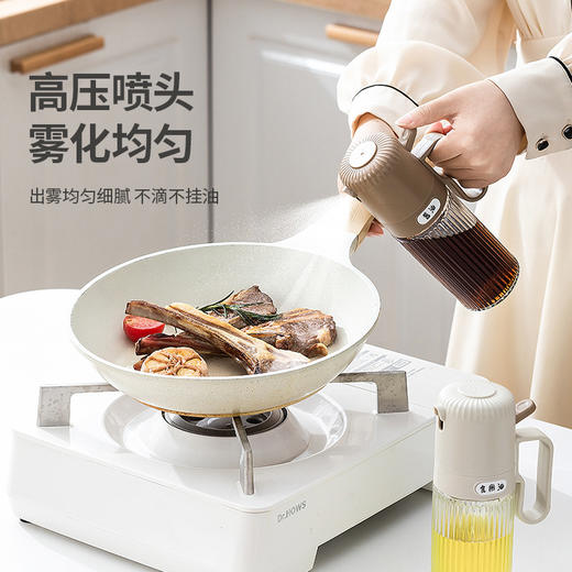 【玻璃喷油壶】家用厨房空气炸锅喷油瓶喷 雾化雾状食用油加厚喷壶油罐 雾化均匀照顾到方方面面  防刮油设计干净省心 定量按压健康安心 商品图2