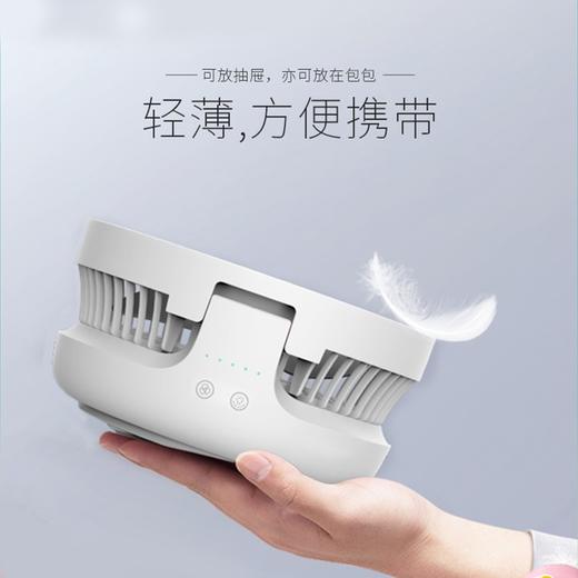 USB空气循环扇爱登808悬浮舒适扇便携折叠挂壁充电摇头小风扇 商品图4