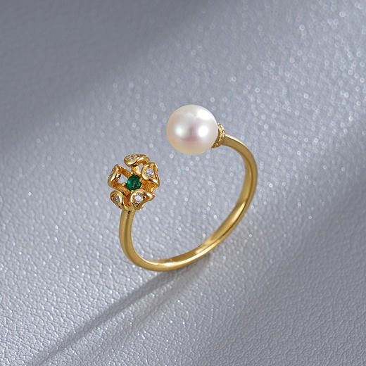 子佩集S925银珍珠戒指【JYJZ076】镀金2307 商品图0