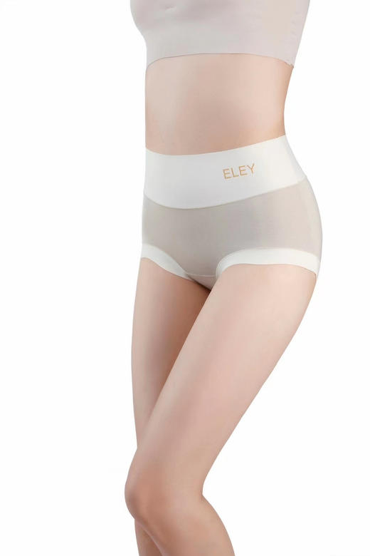 LAPERLA高腰拼接裸感内裤，高档莫代尔真丝混纺布，底档真丝，轻柔、透气、抑菌，一款会呼吸的内裤；包容性好，弹力大，一盒4条装 商品图4