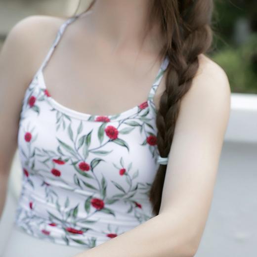 【新款】爆款好货 中长款细带短背心-红雪菊 商品图0