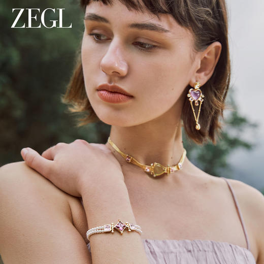 ZEGL设计师春夏缤纷系列复古几何手链女轻奢小众精致人造珍珠手饰 商品图4