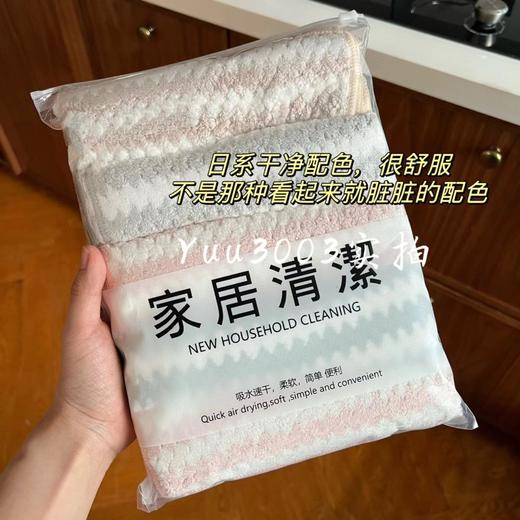 5条一包！加大加厚洗碗厨房抹布，擦手抹布。沾油好清洗带挂绳，包边，不易掉毛 商品图2